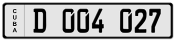 CUBA CIRCA 2013  LICENSE  PLATE