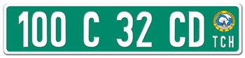 CHAD LICENSE  PLATE