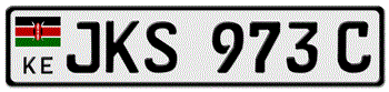 KENYA LICENSE  PLATE intknya