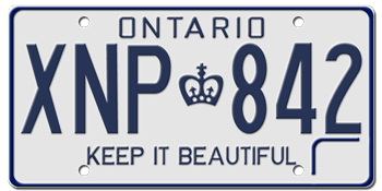 1974 ONTARIO LICENSE PLATE -