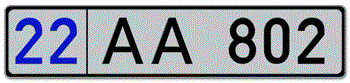 UZBEKISTAN LICENSE PLATE OLD -