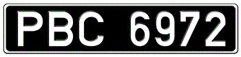 TRINIDAD AND TOBAGO OBLONG LICENSE PLATE -