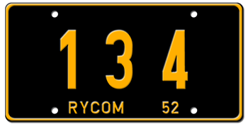 1952 OKINAWA LICENSE PLATE -
