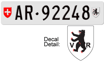 SWITZERLAND(APPENZELL AUSSERRHODEN) SWISS  LICENSE PLATE --