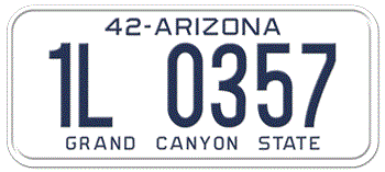 1942 ARIZONA STATE LICENSE PLATE -