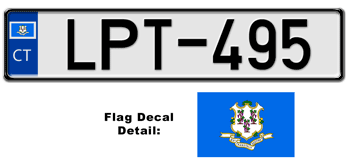 CONNECTICUT EUROSTYLE LICENSE  PLATE  --