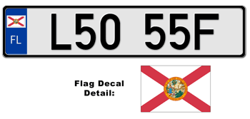 FLORIDA EUROSTYLE LICENSE  PLATE  --