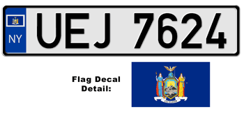 NEW YORK EUROSTYLE LICENSE  PLATE  --