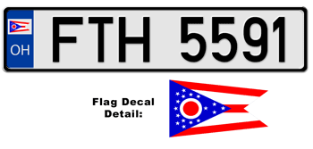 OHIO EUROSTYLE LICENSE  PLATE  --