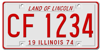 1974 ILLINOIS STATE LICENSE PLATE -