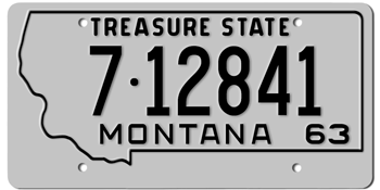1963 MONTANA STATE LICENSE PLATE -