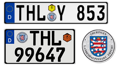 Thüringen License Plates