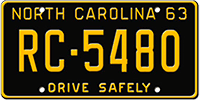 1963 North Carolina USA Fonts