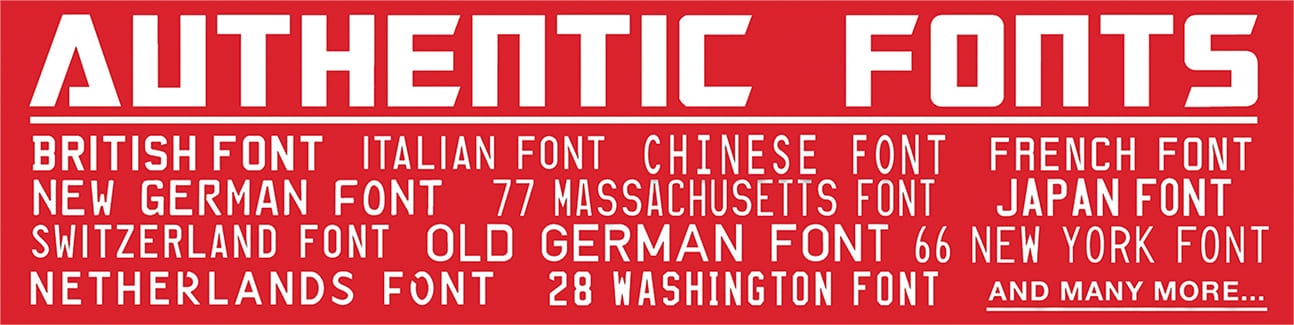 Authentic Fonts