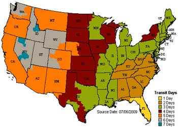 Shipping map